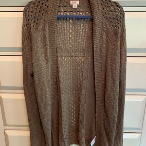 Brown knit cardigan